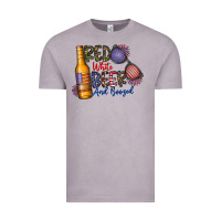 Vintage Zinc red white beer and boozed Vintage Tee - CowhideDigitalArt