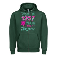 Sports Green made in 1957, 65 years of being awesome kopya Zipper Hoodie - Jasminsmagicworld