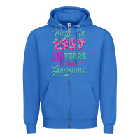 True Royal made in 1957, 65 years of being awesome kopya Zipper Hoodie - Jasminsmagicworld