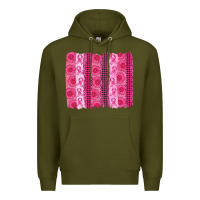 Army Green breast cancer brushstroke Premium Hoodie - AdoDesignShop