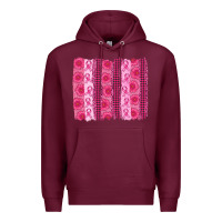 Burgundy breast cancer brushstroke Premium Hoodie - AdoDesignShop