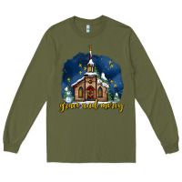 Army Green Christmas church and snow grace and mercy Long Sleeve Tee - AdoDesignShop