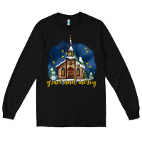 Black Christmas church and snow grace and mercy Long Sleeve Tee - AdoDesignShop
