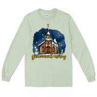 Matcha Christmas church and snow grace and mercy Long Sleeve Tee - AdoDesignShop