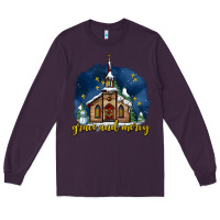 Plum Christmas church and snow grace and mercy Long Sleeve Tee - AdoDesignShop