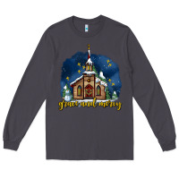 Smoke Christmas church and snow grace and mercy Long Sleeve Tee - AdoDesignShop
