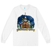 White Christmas church and snow grace and mercy Long Sleeve Tee - AdoDesignShop