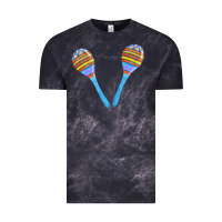 Cloud Black blue maracas Vintage Tee - FaDigitalArtStudio