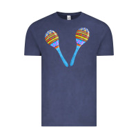 Vintage Denim blue maracas Vintage Tee - FaDigitalArtStudio