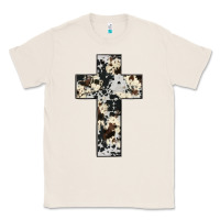 Natural cowhide cross Classic Tee - JahusDesignShop