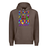 Coffee autism i'll be just fine with a mom like mine Premium Hoodie - Artiststas