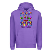 Purple autism i'll be just fine with a mom like mine Premium Hoodie - Artiststas