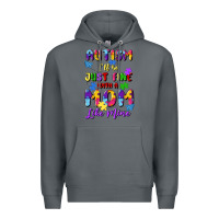 Rock autism i'll be just fine with a mom like mine Premium Hoodie - Artiststas