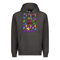 Smoke autism i'll be just fine with a mom like mine Premium Hoodie - Artiststas
