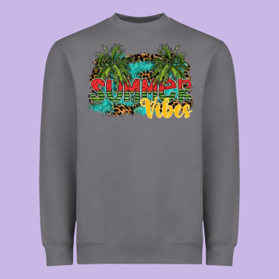 Summer Vibes Heavyweight Sweatshirt Designed By Sublimationcraftshop