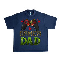 Navy gamer dad Urban Heavy Tee - HRA Design Shop