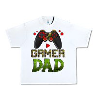 White gamer dad Urban Heavy Tee - HRA Design Shop