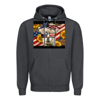 Smoke Western 4th Of July Llama Background Zipper Hoodie - LillyAllenDesigns