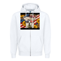 White Western 4th Of July Llama Background Zipper Hoodie - LillyAllenDesigns