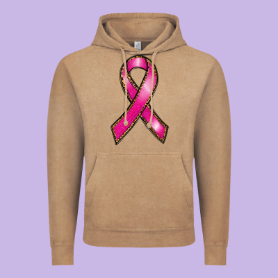 Breast Cancer Ribbon Vintage Hoodie Designed By Ranaportraitstore