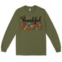 Army Green thankful mama Long Sleeve Tee - JahusDesignShop