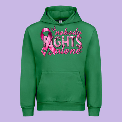 Nobody Fights Alone Cancer Urban Hoodie Designed By Nancycooperartshop