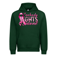 Forest Green nobody fights alone cancer Urban Hoodie - NancyCooperArtShop