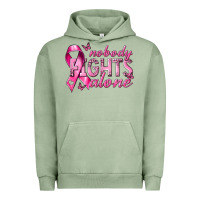 Pigment Oil Green nobody fights alone cancer Urban Hoodie - NancyCooperArtShop