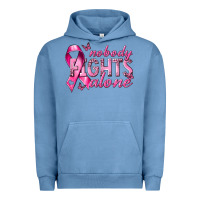 Pigment Pebble Blue nobody fights alone cancer Urban Hoodie - NancyCooperArtShop