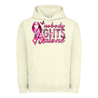 Pigment Pistachio nobody fights alone cancer Urban Hoodie - NancyCooperArtShop