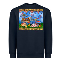 Navy America farm animals truck 20oz skinny tumbler Heavyweight Sweatshirt - Neo Western