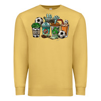 Antique Gold soccer coffee cups Premium Sweatshirt - NancyCooperArtShop