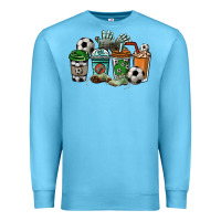 Ocean Blue soccer coffee cups Premium Sweatshirt - NancyCooperArtShop