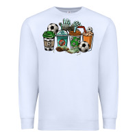 White soccer coffee cups Premium Sweatshirt - NancyCooperArtShop