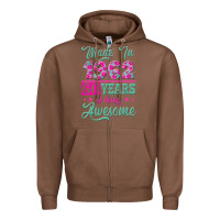 Chestnut made in 1962, 60 years of being awesome Zipper Hoodie - Jasminsmagicworld