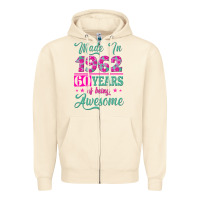 Sandshell made in 1962, 60 years of being awesome Zipper Hoodie - Jasminsmagicworld