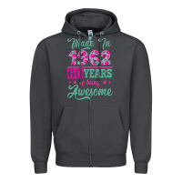 Smoke made in 1962, 60 years of being awesome Zipper Hoodie - Jasminsmagicworld