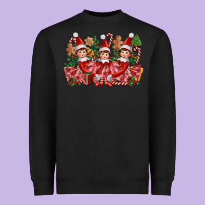 Christmas Girl Elfs Heavyweight Sweatshirt Designed By Fadigitalartstudio