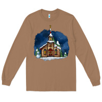 Toasted Coconut Christmas church and snow Long Sleeve Tee - AdoDesignShop