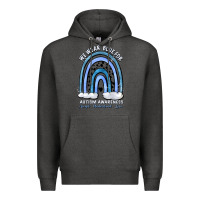 Charcoal Heather we wear blue for autism awareness accept understan Premium Hoodie - Artiststas