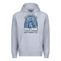 Heather Grey we wear blue for autism awareness accept understan Premium Hoodie - Artiststas