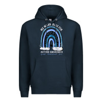 Navy we wear blue for autism awareness accept understan Premium Hoodie - Artiststas