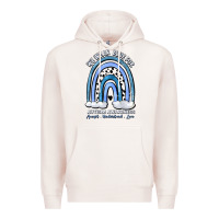 Pale Pink we wear blue for autism awareness accept understan Premium Hoodie - Artiststas