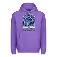 Purple we wear blue for autism awareness accept understan Premium Hoodie - Artiststas