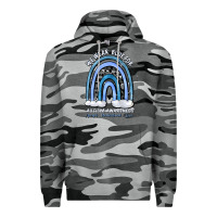 Slate Camo we wear blue for autism awareness accept understan Premium Hoodie - Artiststas