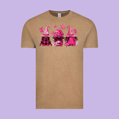 Breast Cancer Afro Gnomies Vintage Tee Designed By Fadigitalartstudio
