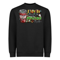 Black I Run On Coffee And Christmas Cheer Heavyweight Sweatshirt - CowhideDigitalArt