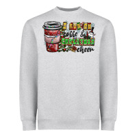 Heather Grey I Run On Coffee And Christmas Cheer Heavyweight Sweatshirt - CowhideDigitalArt