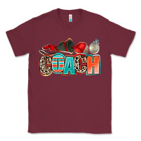 Burgundy coach Classic Tee - AdoDesignShop