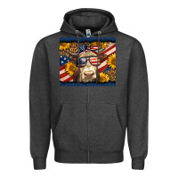 Western 4th Of July Cow Zipper Hoodie | Teevron